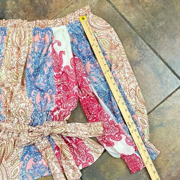 Flying Tomato Boho Lightweight Off the Shoulder Blouse 3X - Picture 3 of 10